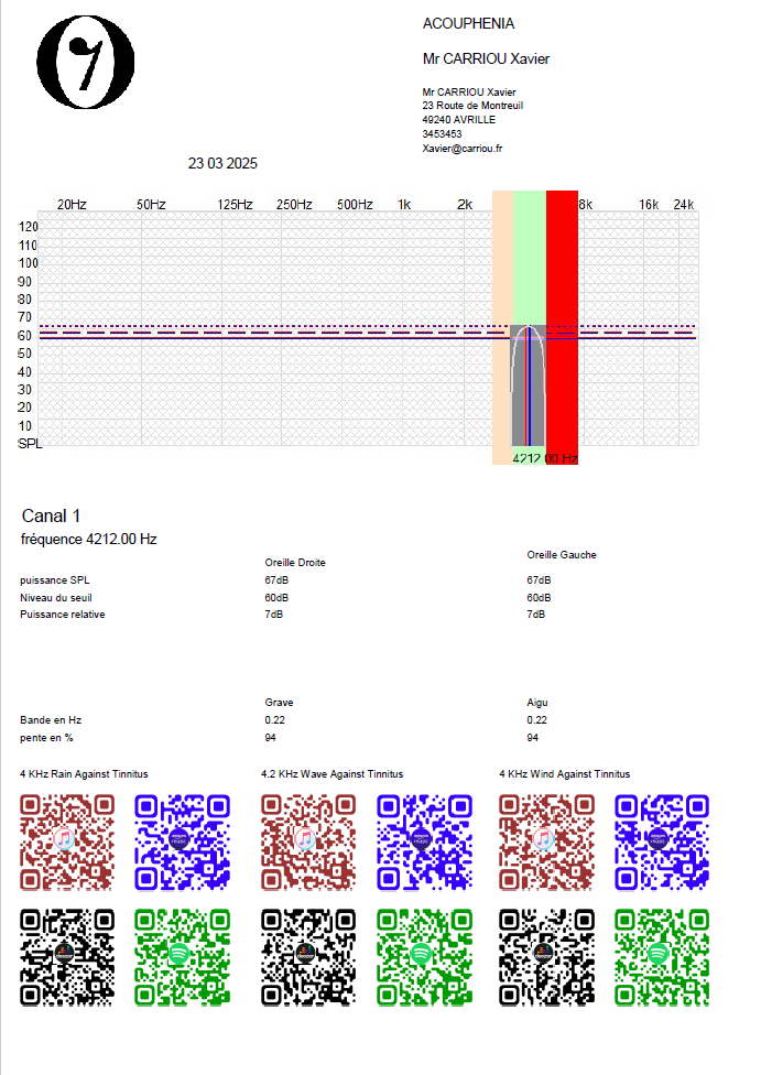 Tinnitometer V2 : Un rapport détaillé avec des solutions clef en main pour vos patients